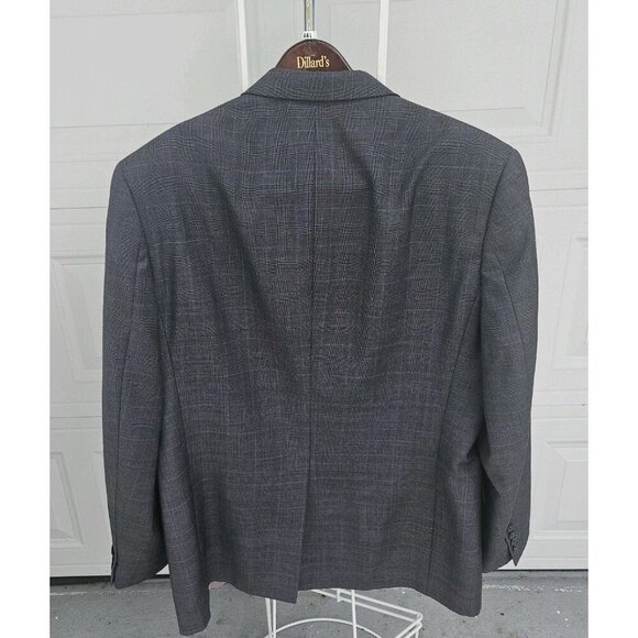 HART SCHAFFNER MARX Gold Trumpeter Mens Gray Blue Wool 2pc Suit 44L Jacket - Picture 3 of 16